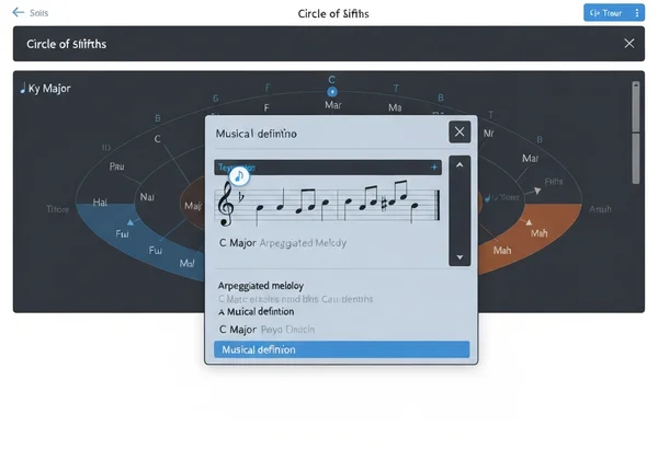 Interactive Circle of Fifths showing relative minor