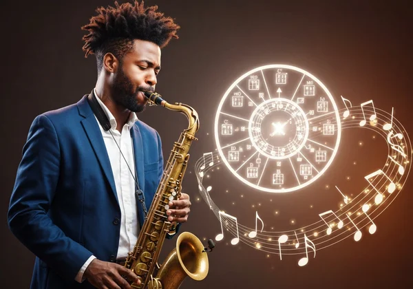 Jazz musician improvising with the Circle of Fifths