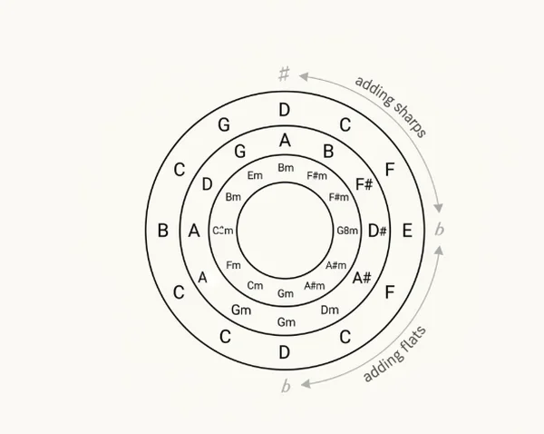 Mouvement des tonalités dans le sens des aiguilles d'une montre et en sens inverse